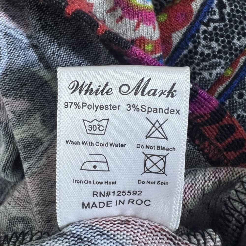 White Mark Paisley Floral Knit Dress Black Pink Embroidered Cottagecore Size L - Picture 8 of 8